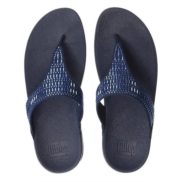 Fitflop Shoes - FitFlop Women's Lulu Crystal Incastone Flip Flop Sandals Size 10 Blur